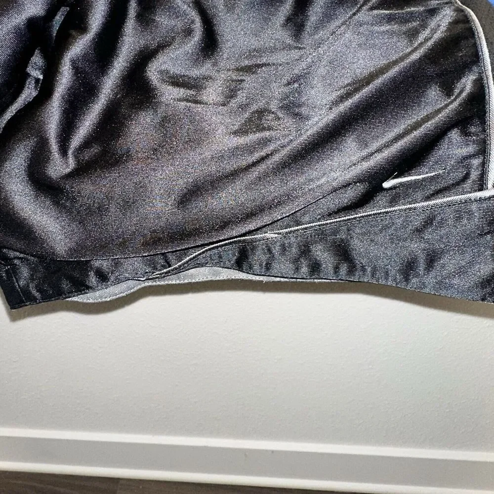 Vintage Nike Shorts Mens Blue‎ Gray Black Reversible Shiny Basketball Shorts XXL